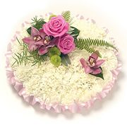 Pink and White Posy Cushion