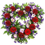 Purple and Red open Heart