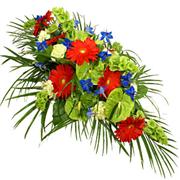 Red &amp; Lime Casket Spray