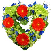 Red and Lime open Heart