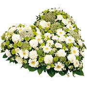 White Mixed garden Heart