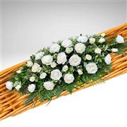 Luxury White Rose Casket Spray 
